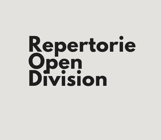 Open Division Repertorie 